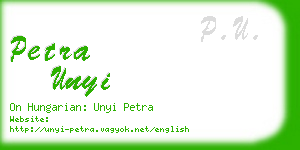 petra unyi business card